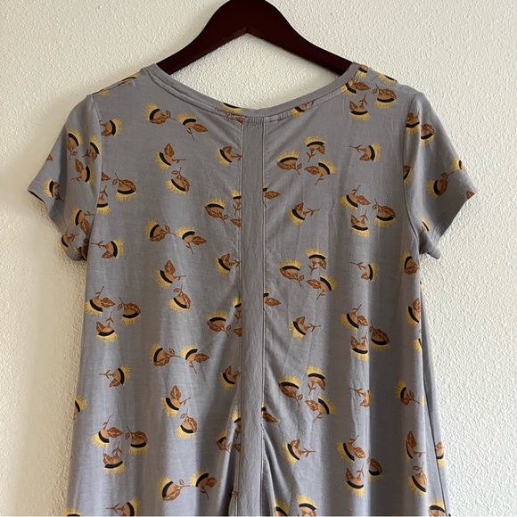 Matilda Jane Item # 23617T Gray Fall T Shirt Dress Size Small - Picture 6 of 11